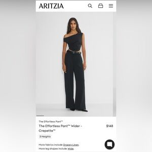 Aritzia Effortless Pant size 4 - worn but like new, black
